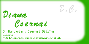 diana csernai business card